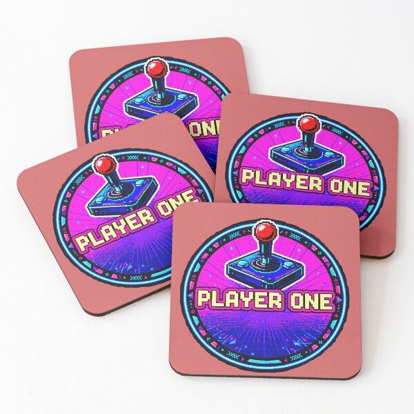 Item preview, Player One | Retro 80s Neon Arcade Badge designed and sold by AstronautMerch.