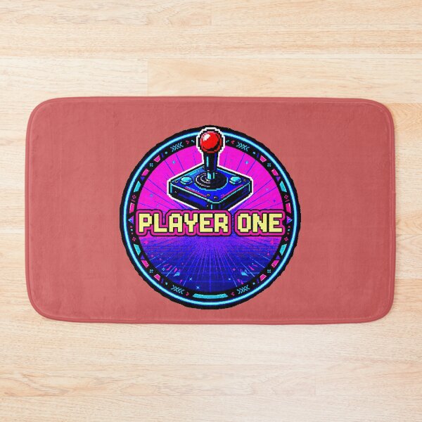 Item preview, Player One | Retro 80s Neon Arcade Badge designed and sold by AstronautMerch.