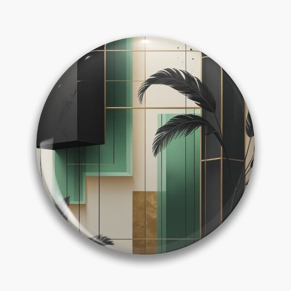 Item preview, Modern Art Deco Botanical Design | Tropical Monstera & Gold Abstract Pattern designed and sold by semenol.