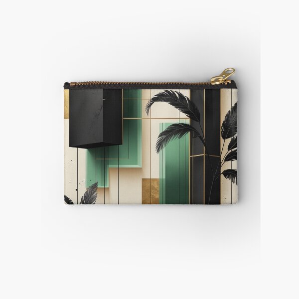 Item preview, Modern Art Deco Botanical Design | Tropical Monstera & Gold Abstract Pattern designed and sold by semenol.