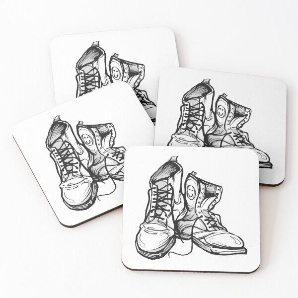 Item preview, Hand Drawn Pair Worn Boots designed and sold by amidst-no-whale.
