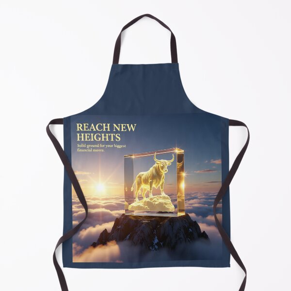 Item preview, Reach New Heights Bull Market Trophy Poster: Mountain Peak Sunrise Crystal Canvas designed and sold by Creative-RE.