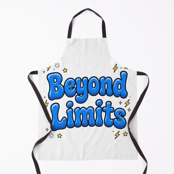 Item preview, Beyond Limits Bright Royal Blue Yellow Lightning Retro Typography Quote designed and sold by AuraVibesArts .