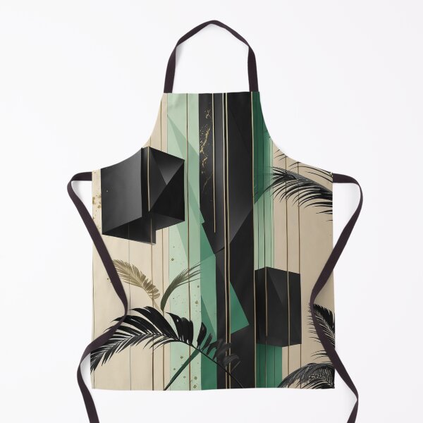 Item preview, Elegant Black & Gold Tropical Art Deco Print | Geometric Botanical Design designed and sold by semenol.
