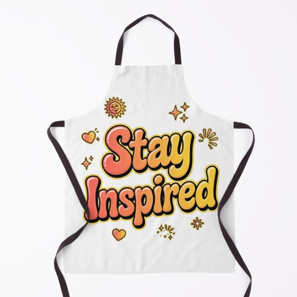 Item preview, Stay Inspired Sunset Orange Yellow Vintage Smiling Sun Retro Quote designed and sold by AuraVibesArts .