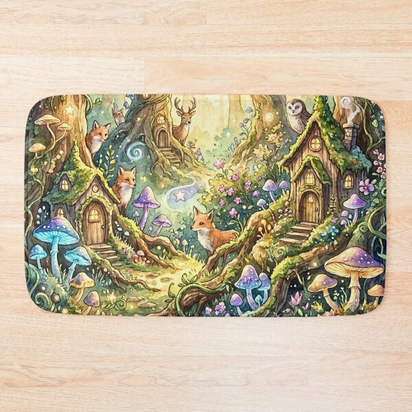Item preview, Whimsical Enchanted Woodland Animal Village designed and sold by Storybook Botanica.