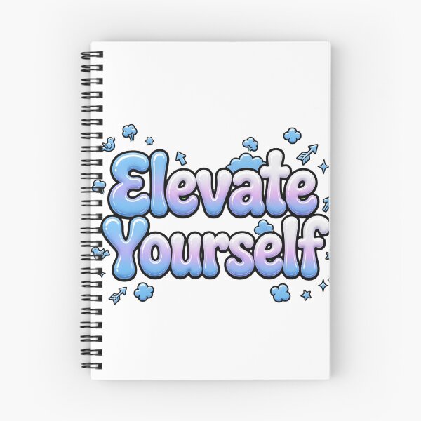 Item preview, Elevate Yourself Sky Blue Lavender Cloud Arrow Retro Quote designed and sold by AuraVibesArts .