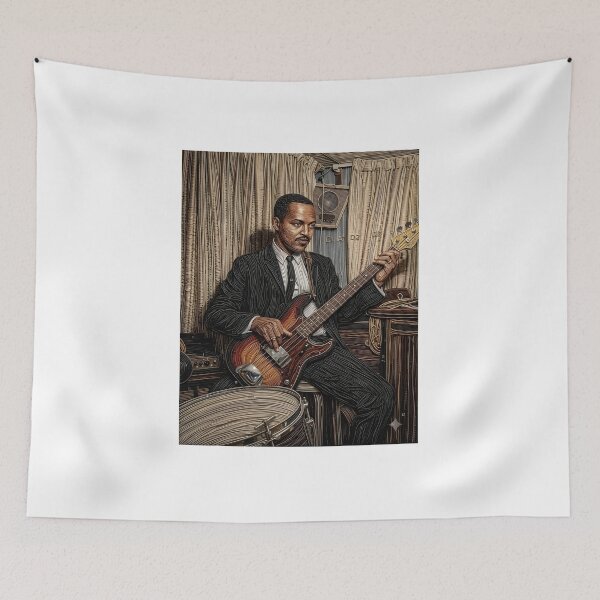 Item preview, James Jamerson Bass String Art designed and sold by POPARTLOGOTEES.