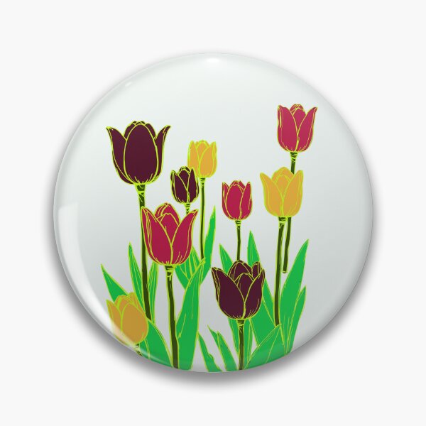 Item preview, Vibrant Spring Tulips Garden Floral Line Art designed and sold by VibeShift Studio.