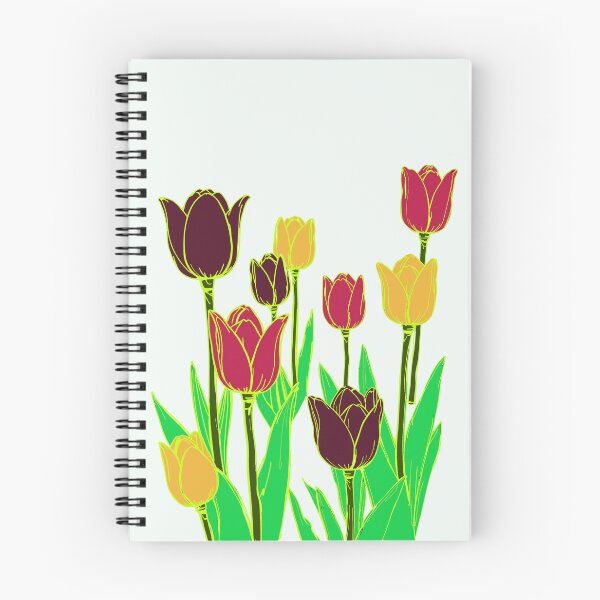 Item preview, Vibrant Spring Tulips Garden Floral Line Art designed and sold by VibeShift Studio.