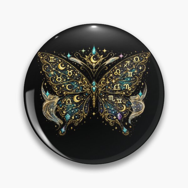 Item preview, Celestial Zodiac Butterfly | Mystic Astrology Moth | Cosmic Moon & Stars | Boho Witch Aesthetic Sticker designed and sold by irfanshikh.