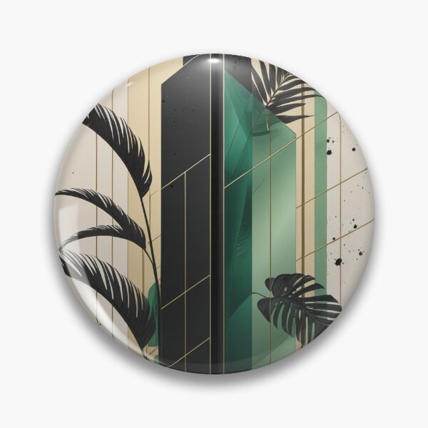 Item preview, Abstract Tropical Art Deco Wallpaper | Luxury Geometric Monstera Design designed and sold by semenol.
