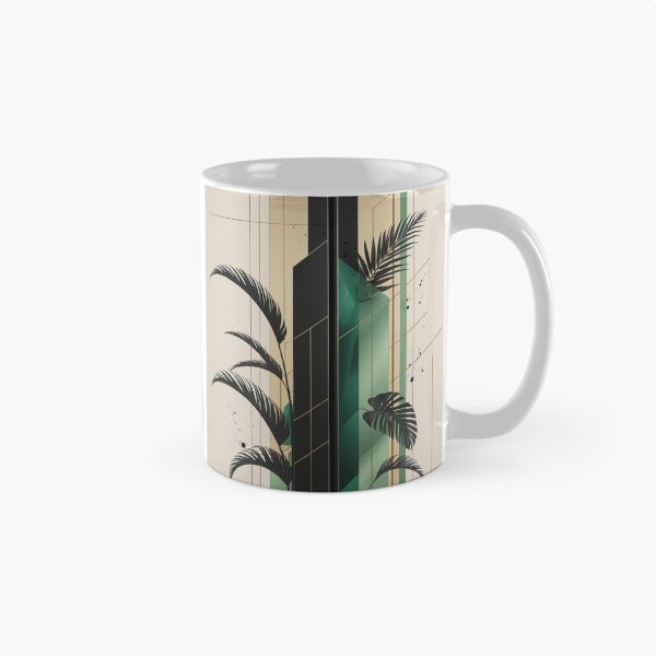 Item preview, Abstract Tropical Art Deco Wallpaper | Luxury Geometric Monstera Design designed and sold by semenol.