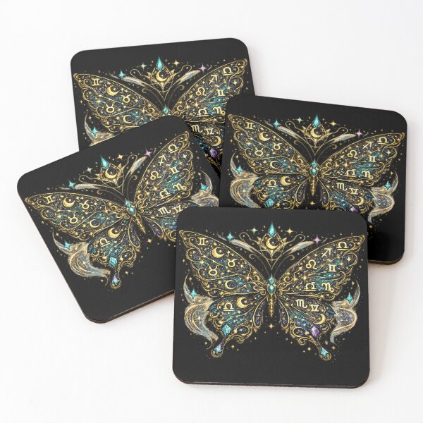 Item preview, Celestial Zodiac Butterfly | Mystic Astrology Moth | Cosmic Moon & Stars | Boho Witch Aesthetic Sticker designed and sold by irfanshikh.