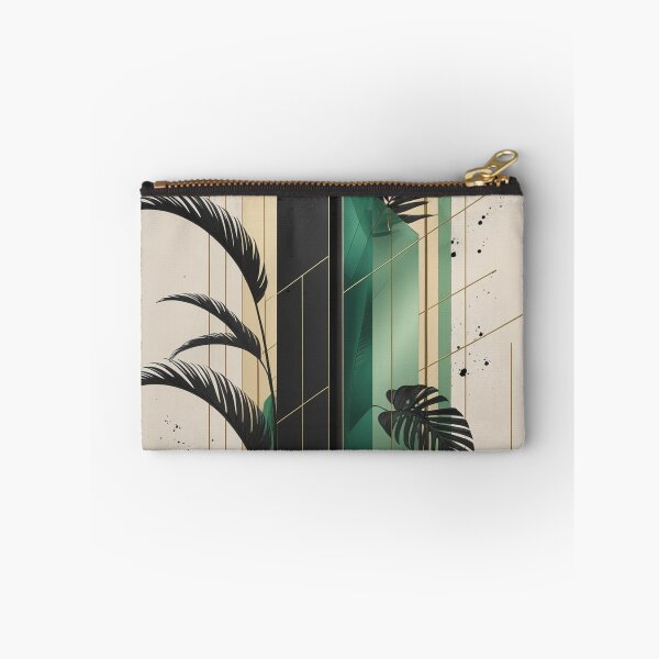 Item preview, Abstract Tropical Art Deco Wallpaper | Luxury Geometric Monstera Design designed and sold by semenol.