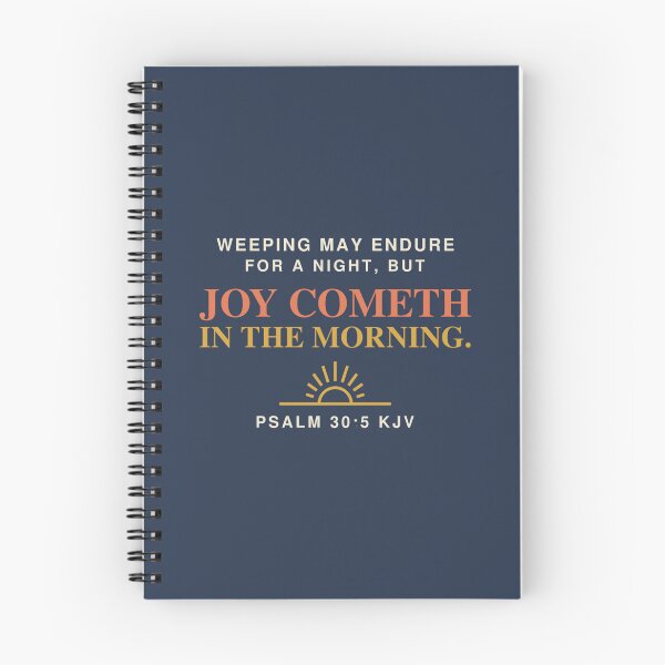 Item preview, Joy Cometh in the Morning KJV Christian Typography designed and sold by FaithThroughEverySeason.