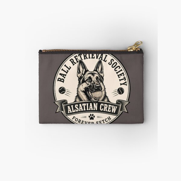 Item preview, Ball Retrieval Society - Alsatian Crew - Forever Fetch/Funny German Shepherd Dog Badge Logo  designed and sold by Halejo68.
