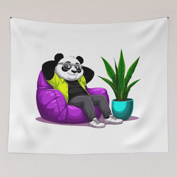Item preview, A panda sitting in a cozy armchair. designed and sold by ANVivid.