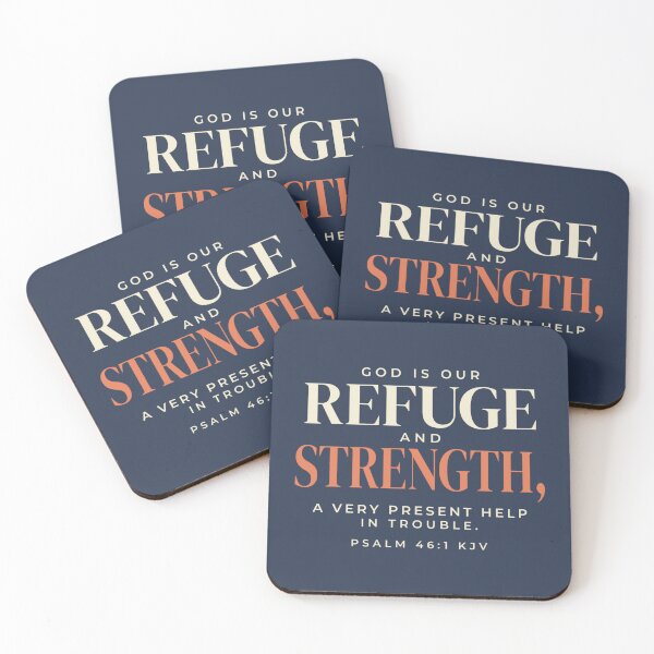 Item preview, God Is Our Refuge and Strength KJV Christian Typography designed and sold by FaithThroughEverySeason.