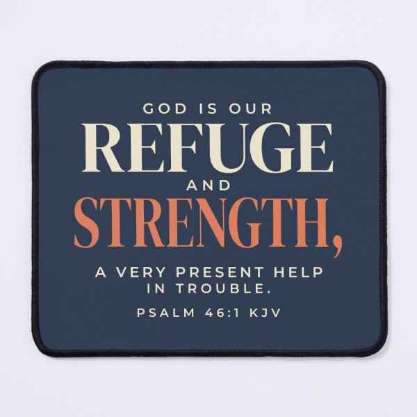 Item preview, God Is Our Refuge and Strength KJV Christian Typography designed and sold by FaithThroughEverySeason.
