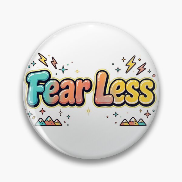 Item preview, Fear Less Pastel Rainbow Gradient Mountain Lightning Retro Quote designed and sold by AuraVibesArts .