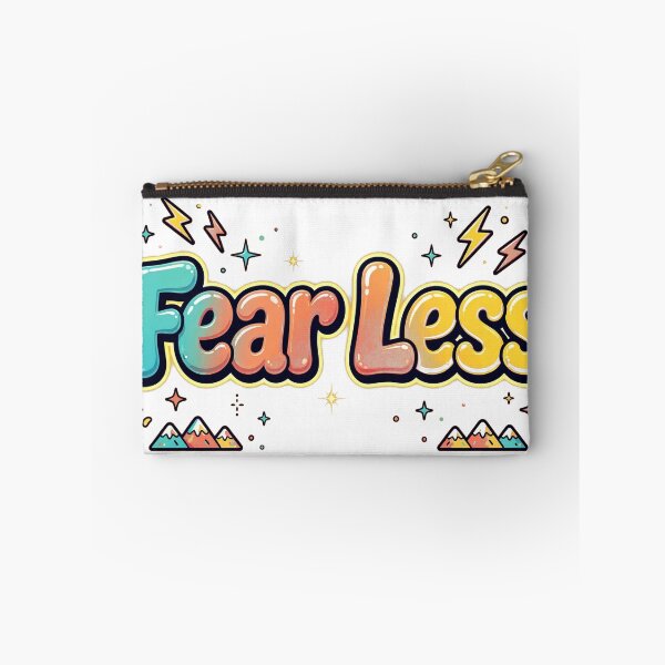 Item preview, Fear Less Pastel Rainbow Gradient Mountain Lightning Retro Quote designed and sold by AuraVibesArts .