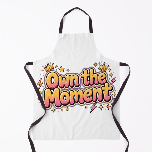 Item preview, Own the Moment Yellow Pink Gradient Crown Gem Retro Typography Quote designed and sold by AuraVibesArts .