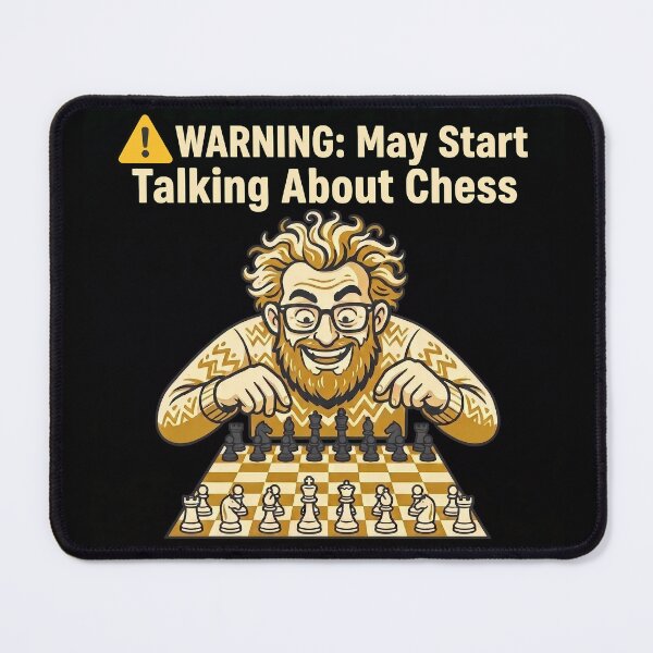 Item preview, Warning May Start Talking About Chess Funny Chess Player designed and sold by Sekla-Studio.