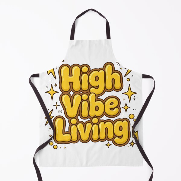 Item preview, High Vibe Living Golden Yellow Brown Lightning 70s Retro Quote designed and sold by AuraVibesArts .
