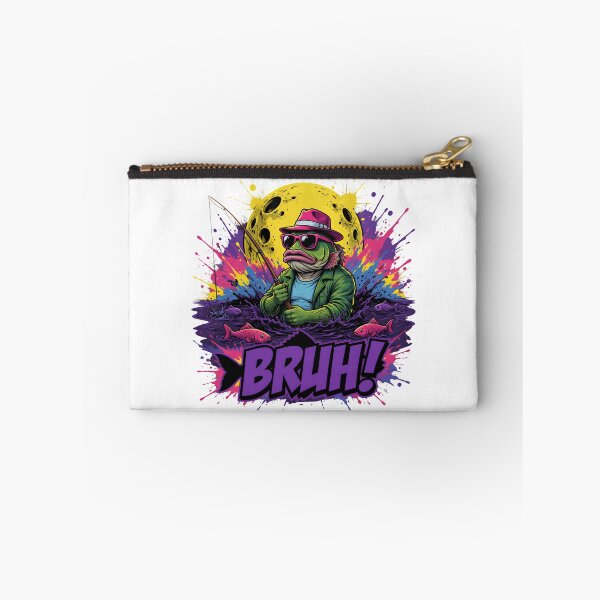 Item preview, Cool Frog Fishing Bruh Neon Design designed and sold by TshirtsOnline-.