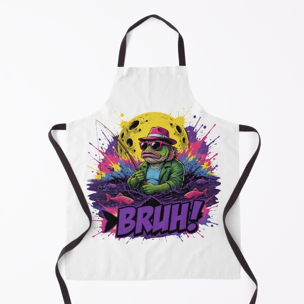 Item preview, Cool Frog Fishing Bruh Neon Design designed and sold by TshirtsOnline-.