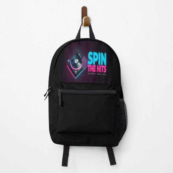 Item preview, Spin The Hits – Neon Turntable Electronic Nights Design designed and sold by Midnight Veil Designs.