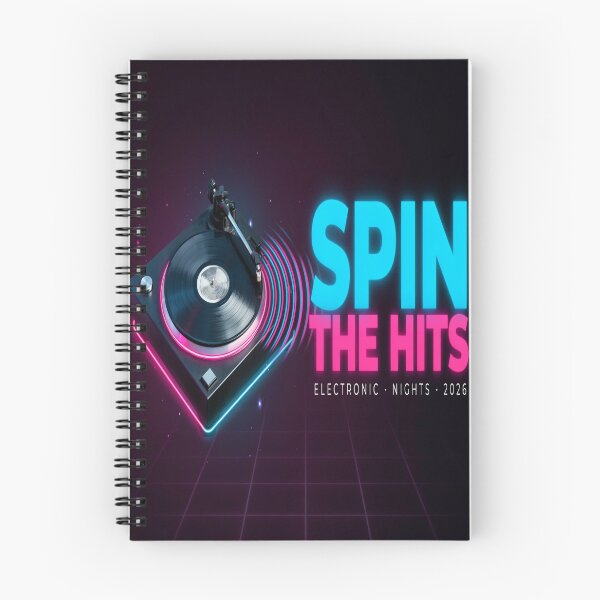 Item preview, Spin The Hits – Neon Turntable Electronic Nights Design designed and sold by Midnight Veil Designs.