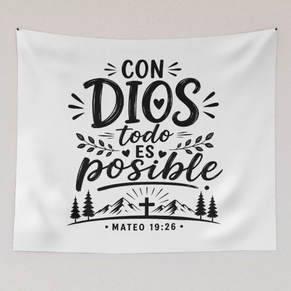 Item preview, With God, all things are possible | Matthew 19:26 | Minimalist Christian Quote | Biblical Design designed and sold by MARSHORY.