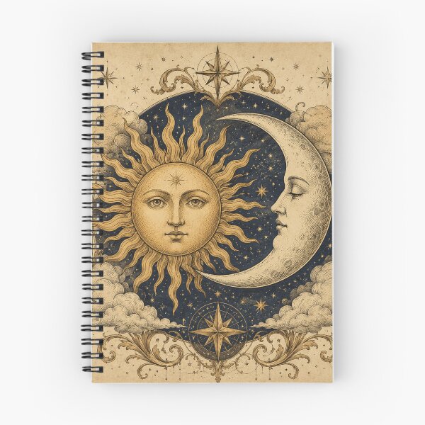 Item preview, Vintage Celestial Sun and Moon designed and sold by MWprint.