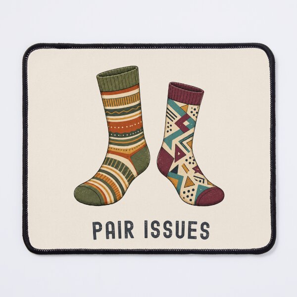 Item preview, Pair Issues | Funny Mismatched Socks Retro Vintage T-Shirt designed and sold by Made You Smirk.