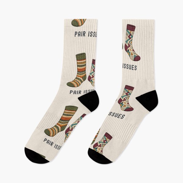 Item preview, Pair Issues | Funny Mismatched Socks Retro Vintage T-Shirt designed and sold by Made You Smirk.