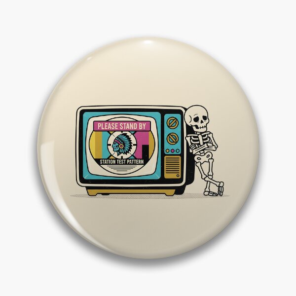 Item preview, Please Stand By Retro TV Skeleton designed and sold by Zazz Lee.