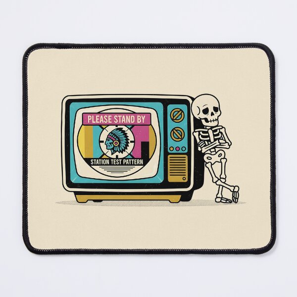 Item preview, Please Stand By Retro TV Skeleton designed and sold by Zazz Lee.
