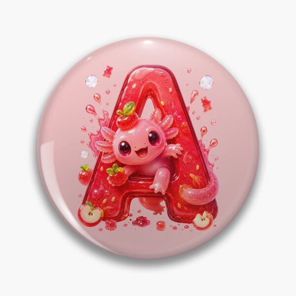 Item preview,  Letter A Kawaii Jelly Alphabet | Cute Gummy Apple Mascot Sticker designed and sold by VectorJoy.