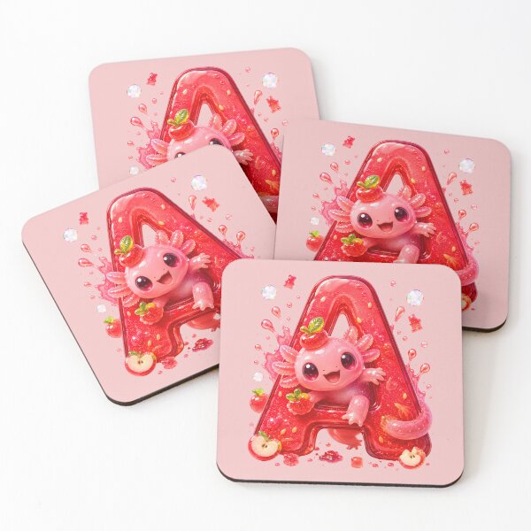 Item preview,  Letter A Kawaii Jelly Alphabet | Cute Gummy Apple Mascot Sticker designed and sold by VectorJoy.