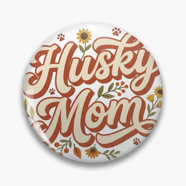 Item preview, Husky Mom Retro Floral Design designed and sold by HuskyHavens.