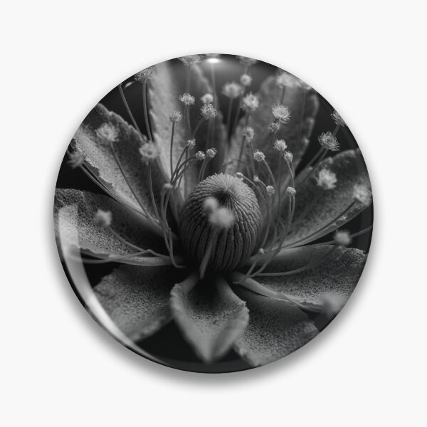 Item preview, Elegant Black and White Macro Flower designed and sold by WitchyBotanicaArt.