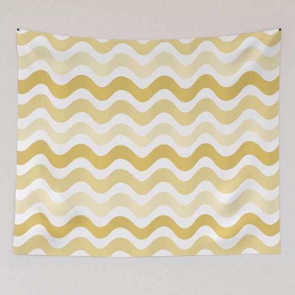 Item preview, 3D Abstract wave pattern- Yellow shade designed and sold by Pattern Petals.