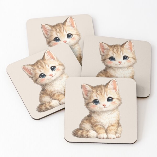 Item preview, Cute Kitten – Kawaii Cat Art designed and sold by Sasas Design.