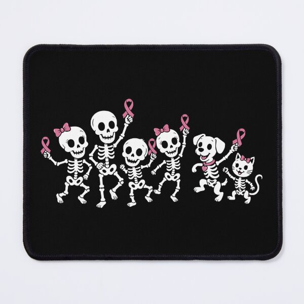 Item preview, Breast Cancer Awareness Dancing Skeleton Family designed and sold by Simon-Art-Land.
