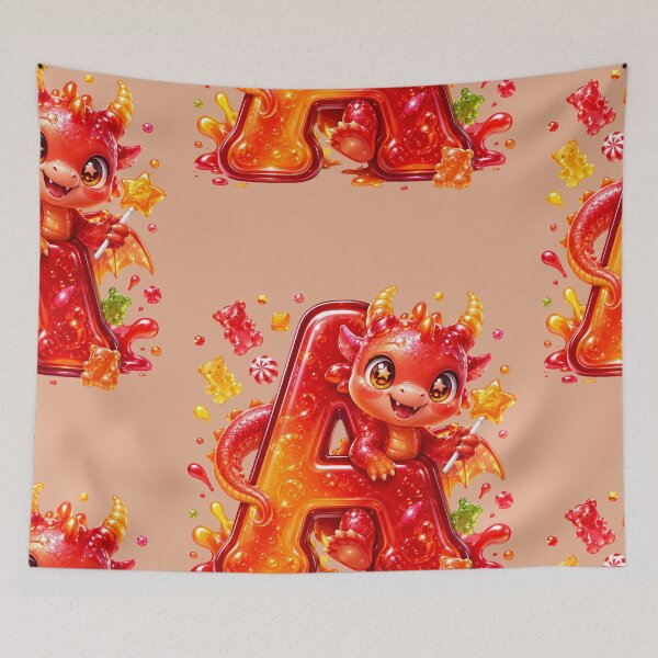 Item preview, Letter A Kawaii Jelly Alphabet | Cute Gummy Apple Mascot Sticker designed and sold by VectorJoy.