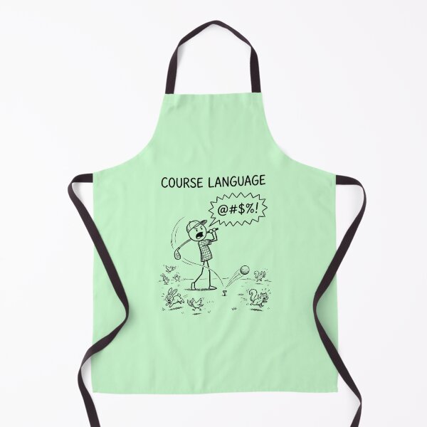 Item preview, Course Language-Frustrated Golfer Swearing designed and sold by ThreadRiotTees.