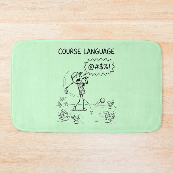 Item preview, Course Language-Frustrated Golfer Swearing designed and sold by ThreadRiotTees.