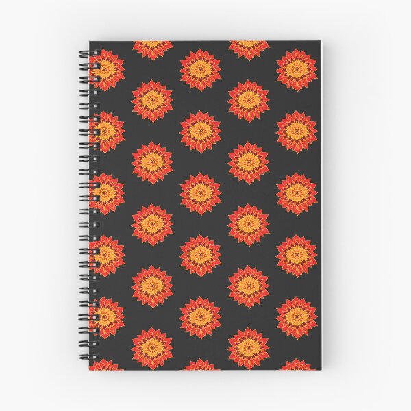 Item preview, Fiery Orange & Red Mandala Sacred Geometry Flower designed and sold by VibeShift Studio.